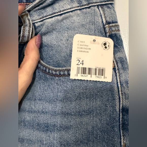 Free People Pacifica Medium Wash High-Rise Straight-Leg Jeans - Picture 6 of 9